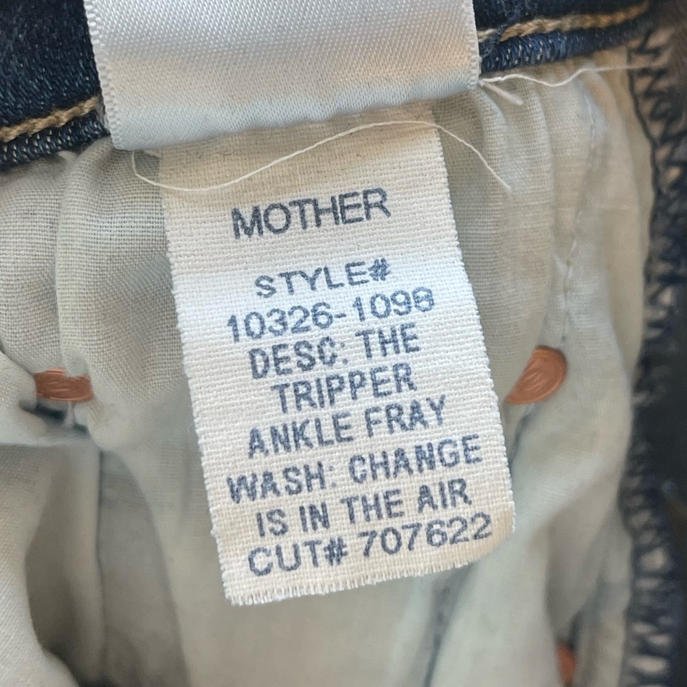MOTHER The Tripper Ankle Fray Change Is In The Air Jeans Size 26 - Picture 13 of 13